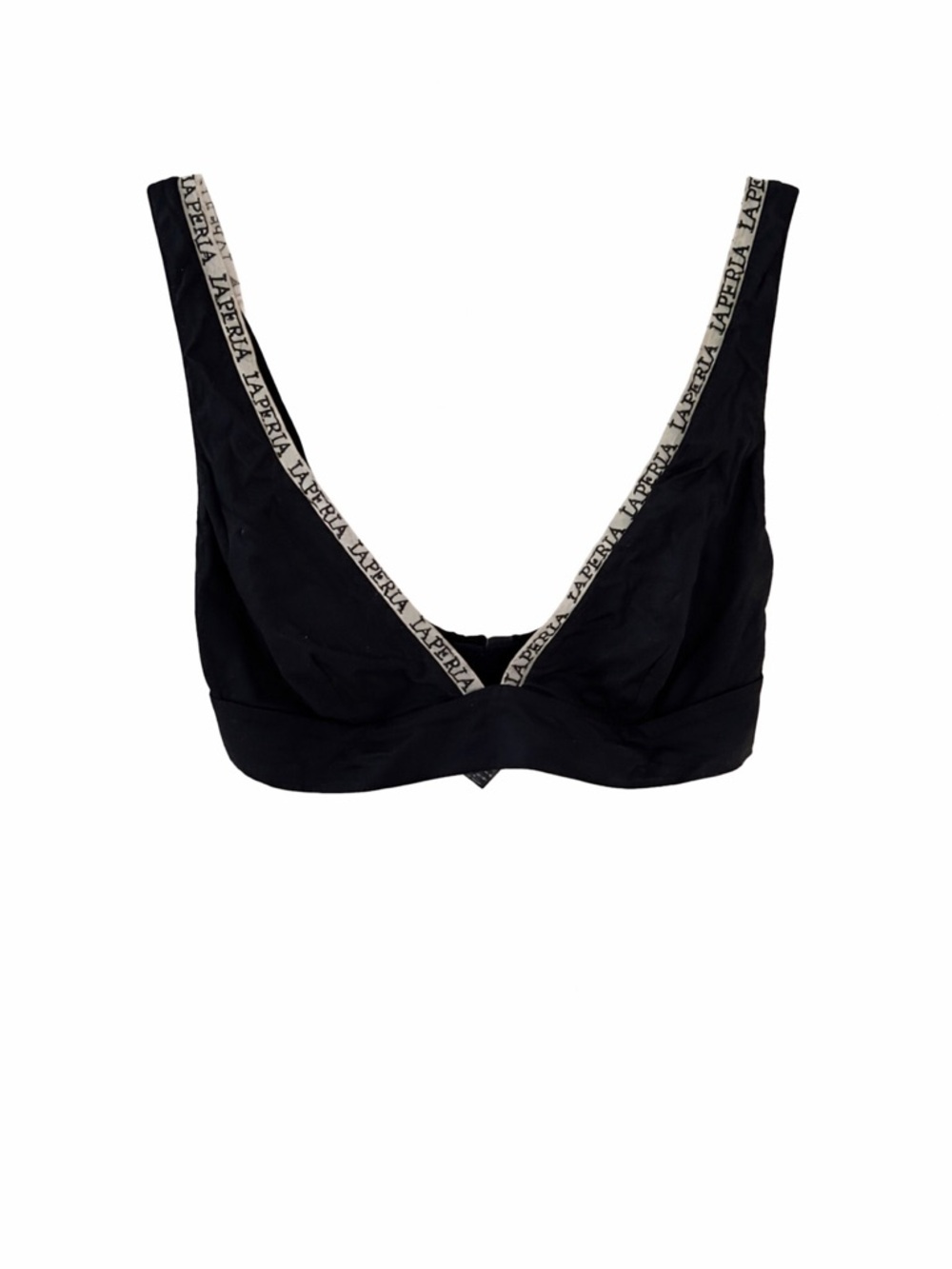 La Perla Black Bralette with Branded Logo Trim